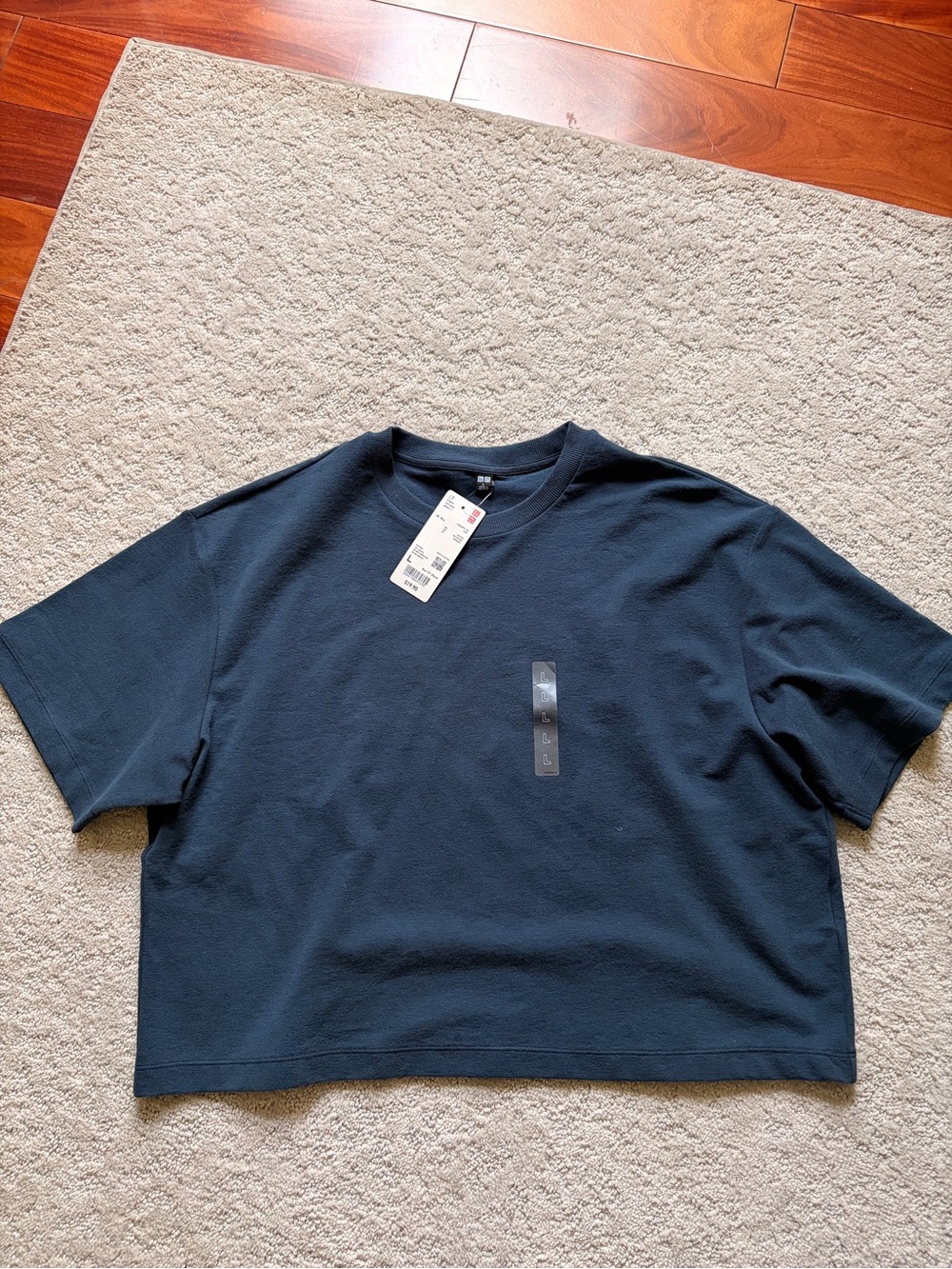 UNIQLO Crew Neck Short-Sleeve T-Shirt - Navy